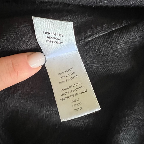 Rails black flannel long-sleeved dress - Picture 4 of 4